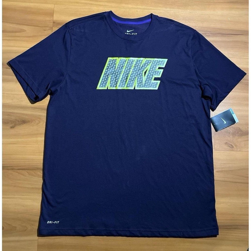 Mens NWT Nike Dri-Fit Crewneck Short Sleeve Dri Fit Athletic T-Shirt